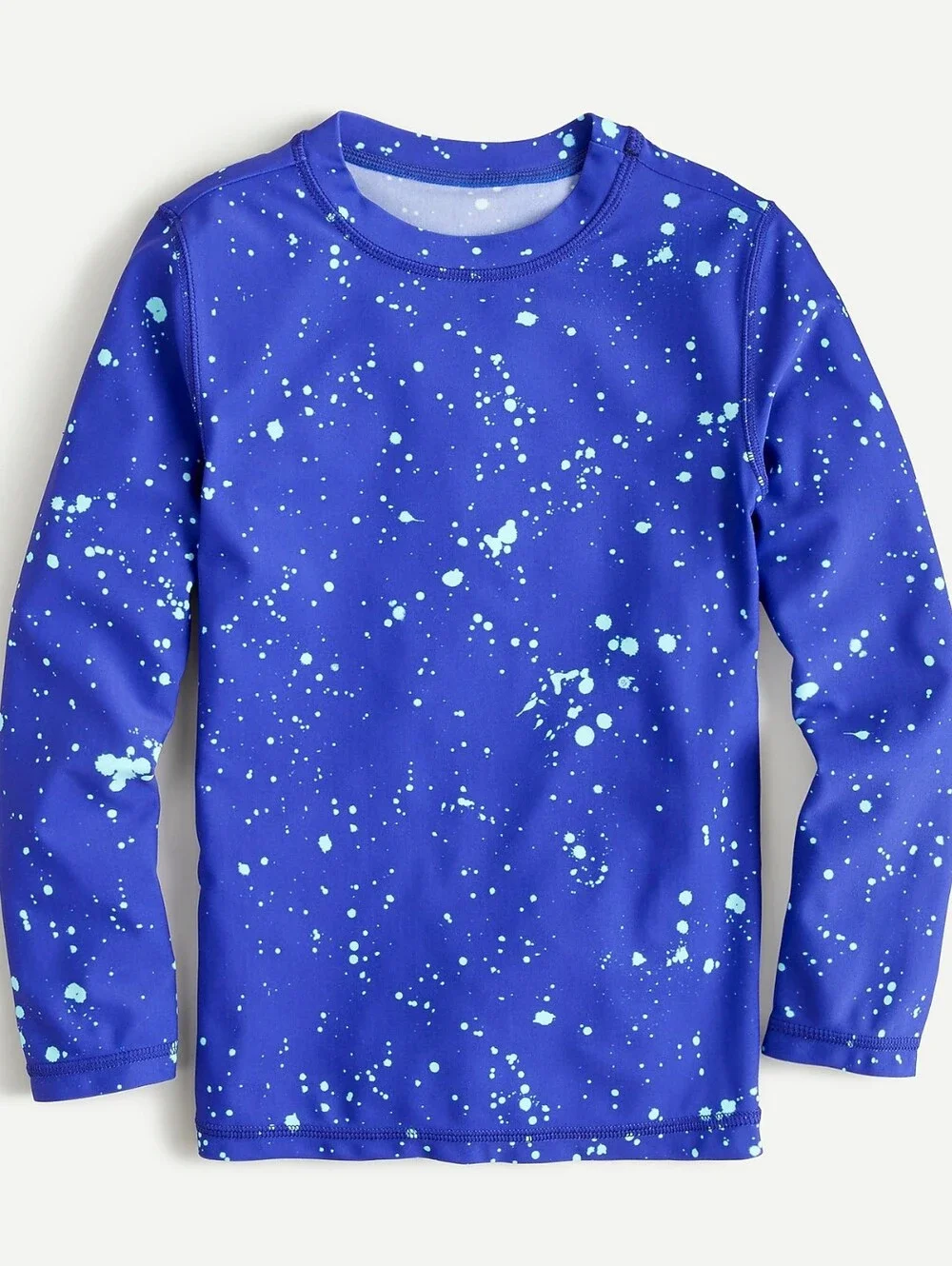 J Crew long sleeve splatter-print rashguard swim top